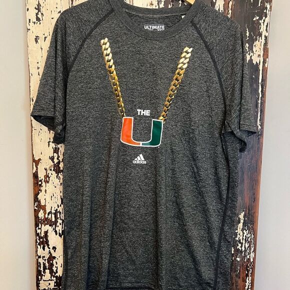 EUC Miami Hurricanes Turnover Chain Adidas Men’s dri-fit shirt. - Picture 1 of 6